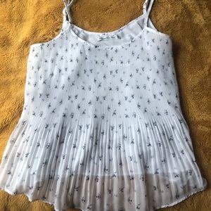 White floral top with spaghetti straps